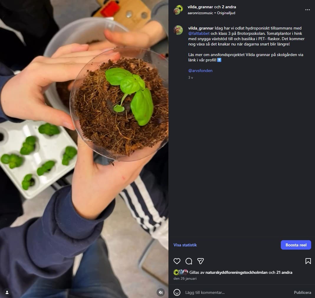 Hyprotonisk odling på instagram
